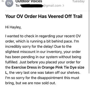 ISO Outdoor Voices Tie Dye Exercise Dress Large